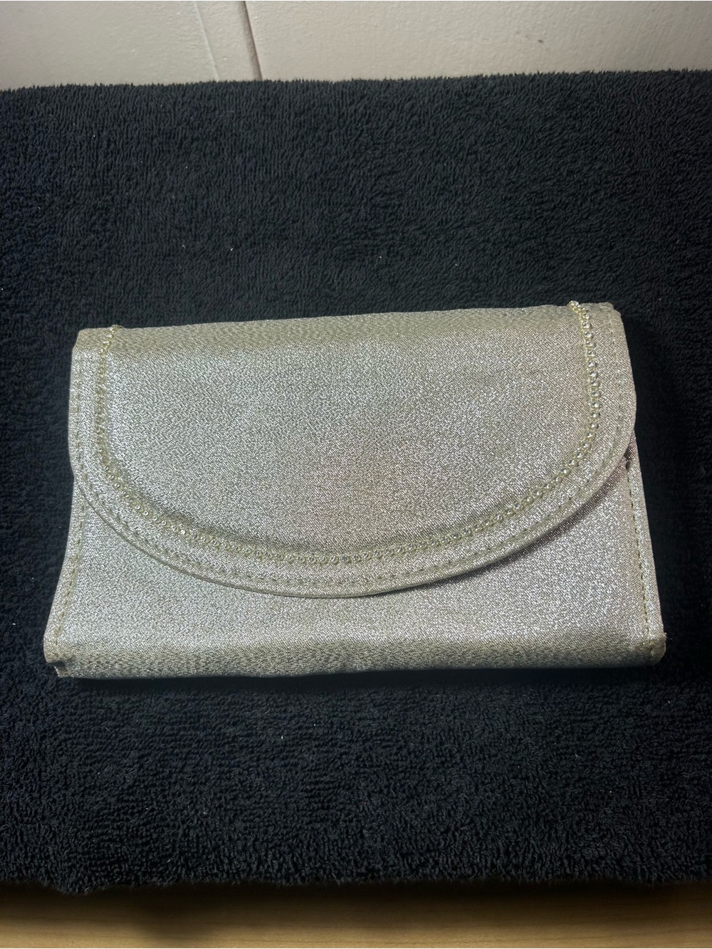 Metallic Silver Women's Clutch Wallet